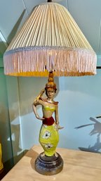 Vintage Lamp With Polynesian Woman