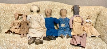 Seven Vintage Fabric Dolls (CTF10)