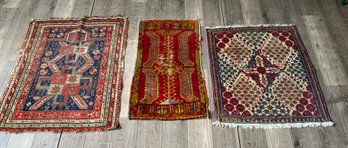 Three Vintage Oriental Scatter Rugs (CTF10)