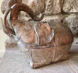 Vintage Persian Elephant Form Lidded Vessel (CTF10)