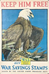 WWII War Saving Stamps Poster, Keep Him Free (CTF10)