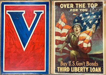 Two WWI Posters, Liberty Loan And V For Victory (CTF10)