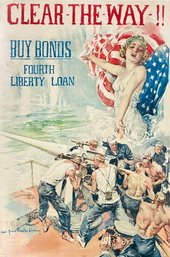 WWI Liberty Loan Poster, Clear The Way (CTF10)