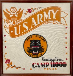 Vintage Camp Hood Army Fabric Banner (CTF10)