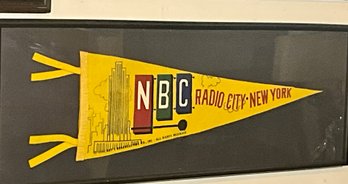 Vintage NBC Radio City New York Pennant