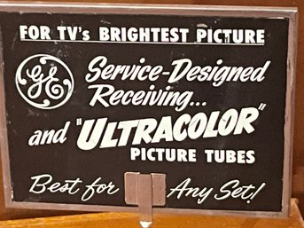 Vintage GE Ultra Color Picture Tube Metal Sign