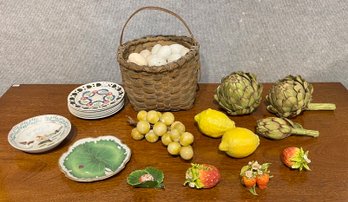 Vintage Herend, Ceramic Fruit And Eggs, And More (CTF20)