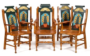 Stephen Huneck Sunflower Chairs, Set Of 6  (CTF60)