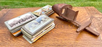 H.C. White Wooden Stereograph And Cards (CTF10)