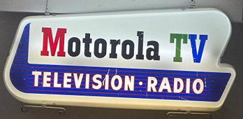 Motorola TV Television Radio Lighted Sign