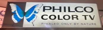 Philco Color TV Lighted Wall Sign