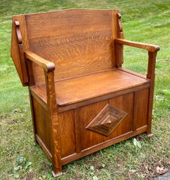 Antique English Oak Bench/Table (CTF20)