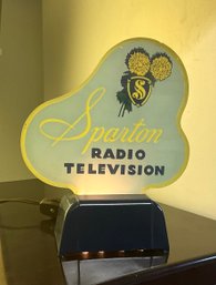 Sparton Radio Television Table Top Lighted Sign