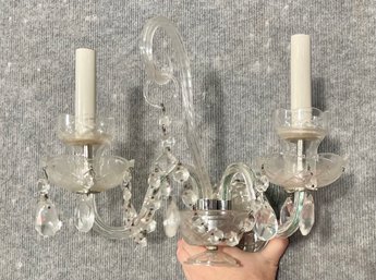 Set Of Four Antique Glass Sconces (CTF20)