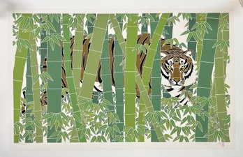 Ikki Matsumoto Silk Screen Bamboo Tiger (CTF10)