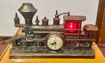 United Brass Locomotive Train Clock