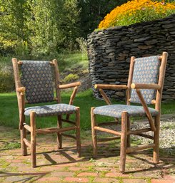 Pr. Old Hickory Adirondack Arm Chairs (cTF20)