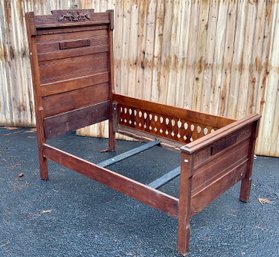 Victorian Carved Youth Bed With Guard (CTF20)