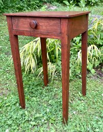Antique One Drawer Pine Stand (CTF20)