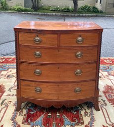 19th C. English Mahogany Bow Front Chest (CTF30)