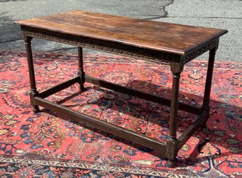 Antique Carved English Oak Table (CTF30)