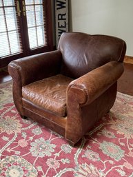Mitchell Gold Brown Leather Club Chair (CTF30)