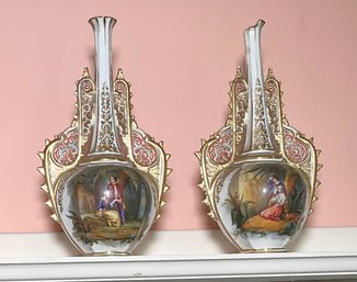 19th C. Paris Porcelain Moorish Vases (CTF20)