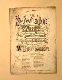 Vintage Star Spangled Banner Sheet Music Framed (CTF10)