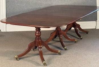 Fine Antique English Dining Table, Cost $18,000  (CTF30)
