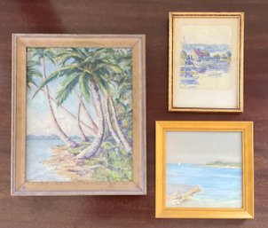 Three Vintage Art Works, Seascapes (CTF10)