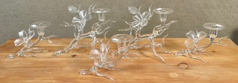 Vintage Frabel Glass Candelabras, 5pcs. (CTF20)