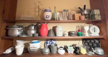 Three Shelves Of Vintage Kitchen And Pantry Ware (CTF40)