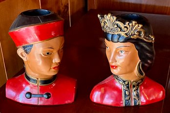 Two Alexander Backer Chalkware Busts