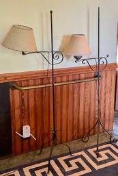 Two Vintage Iron Bridge Floor Lamps (CTF20)