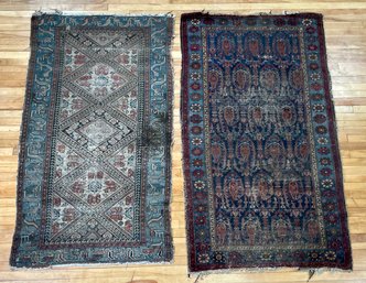 Two Antique Oriental Scatter Rugs (CTF10)