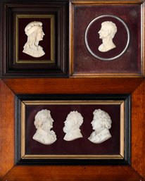 Three Vintage Framed Bas Relief Portrait Busts (CTF20)