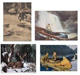 Four Hunting Camp Prints (CTF20)