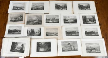 90 Antique Engravings Of Various US States And Landmarks (CTF10)
