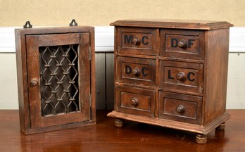 Vintage Miniature Chest And Key Cabinet (CTF20)