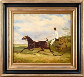 G. Rafael Oil On Canvas, Horse With Carriage (CTF20)