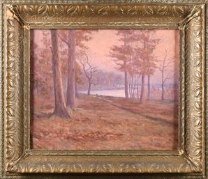 Early 20th C. Oil, Forest At Dusk (CTF10)