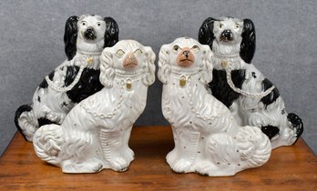 Two Pairs Antique Staffordshire Dogs (CTF30)
