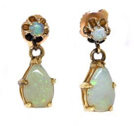 14k And Opal Drop Earrings (CTF10)