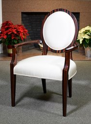 Designer Lacquered Armchair With Silk Upholstery (CTF20)