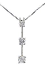 10K White Gold And Diamond Necklace (CTF10)