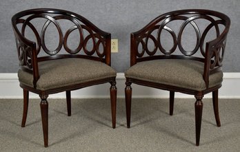 Pr. Hollywood Regency Style Club Arm Chairs (CTF30)