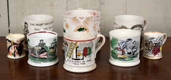 Eight Antique Children's Mugs (CTF10)