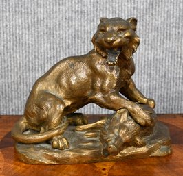 Antique Lion And Boar Bronze (CTF10)