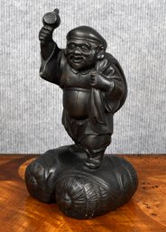 Japanese Signed San Daikoku Bronze Elder (CTF10)