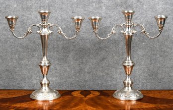 Vintage Wallace Sterling Weighted Candelabras (CTF20)